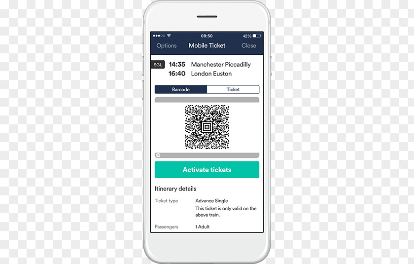 Train Trainline Electronic Ticket PNG