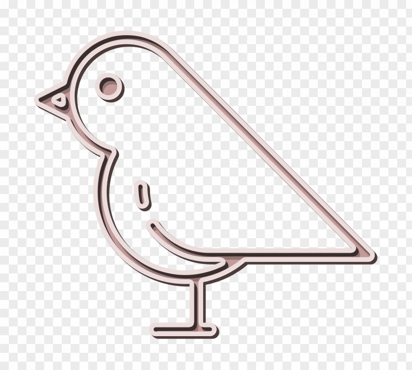 Bird Icon Linear Detailed Travel Elements PNG