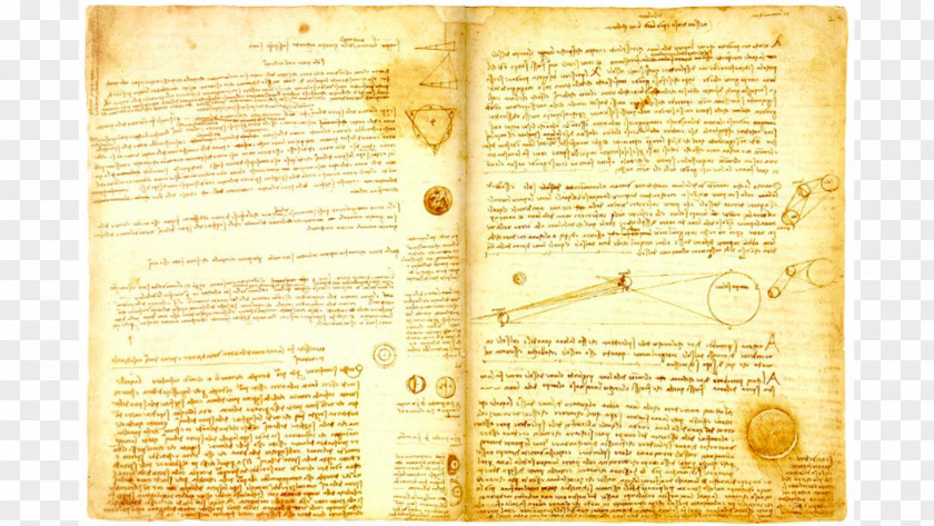 Book Codex Leicester On The Flight Of Birds Mirror Writing PNG