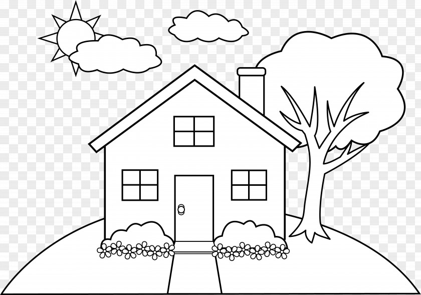 House Line Cliparts Gingerbread Coloring Book Child Room PNG