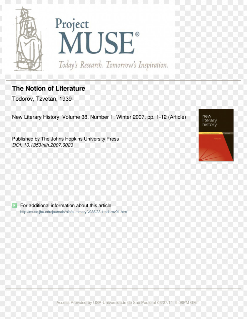 Project MUSE Information Definition Meaning Document PNG