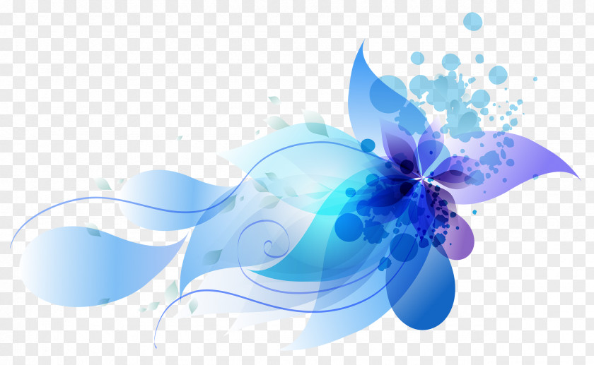 Colorful Abstract Flowers Computer Graphics PNG
