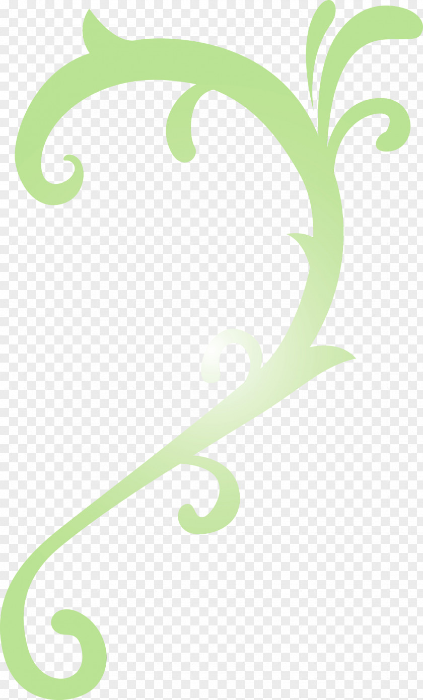 Green Leaf Line Font Plant PNG