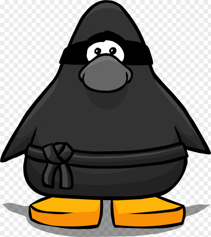 Ninja Club Penguin Island Black Belt PNG