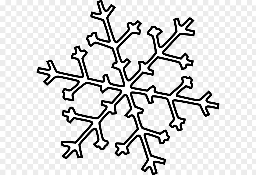 Snowflake Outline Line Art Clip PNG