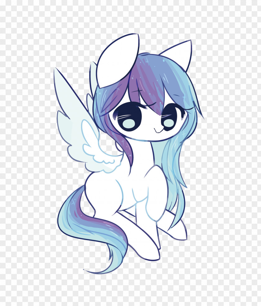 Vector Cute Pegasus Illustration PNG
