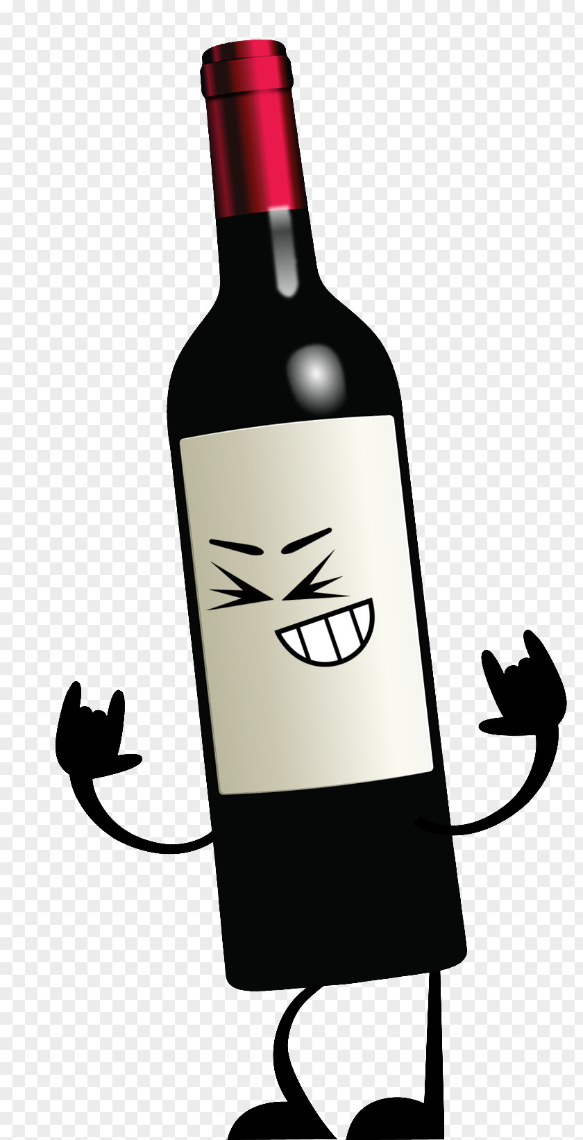 Wine Red Glass Bottle PNG