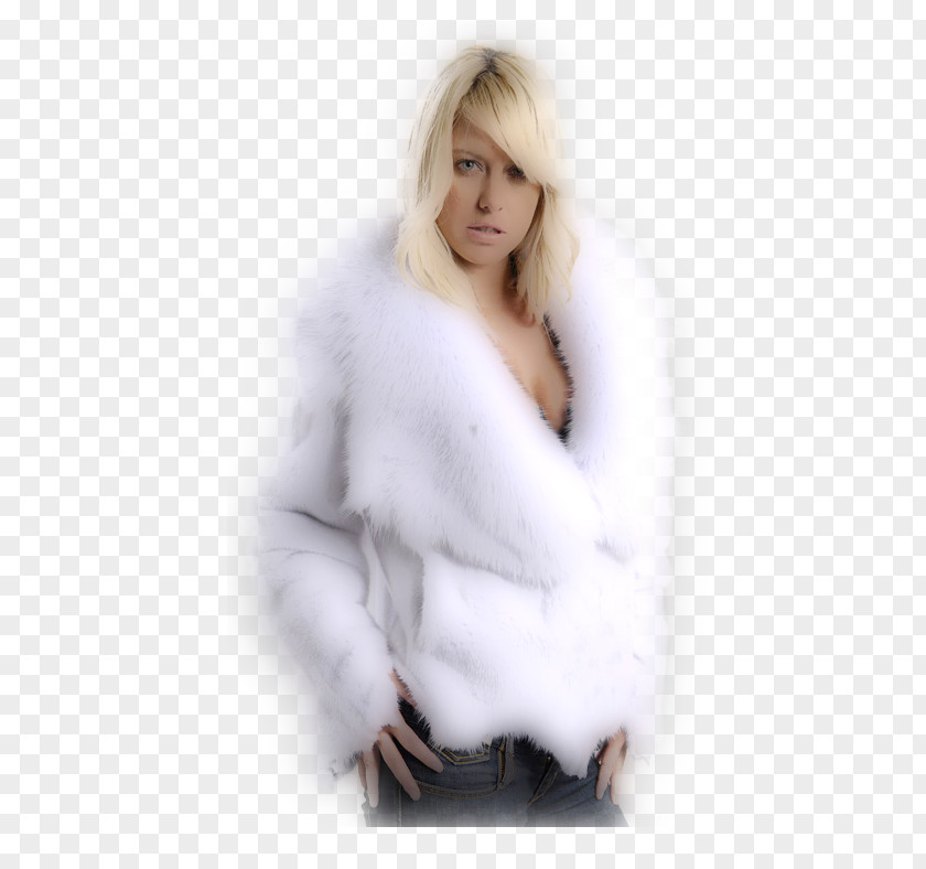 Arctic Fox Fur Jacket Collar Mink PNG