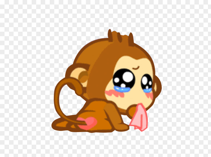 Sad Monkey Giphy Sticker Emoticon PNG