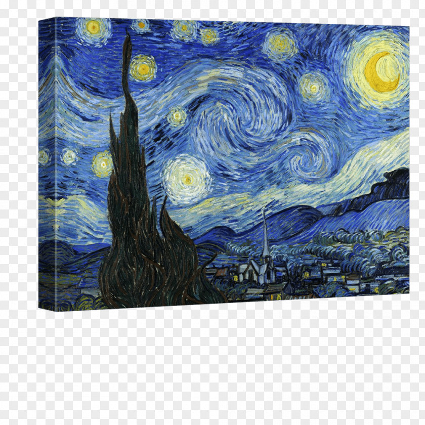 Starry Night Over The Rhône Canvas Printmaking Painter Of Sunflowers PNG