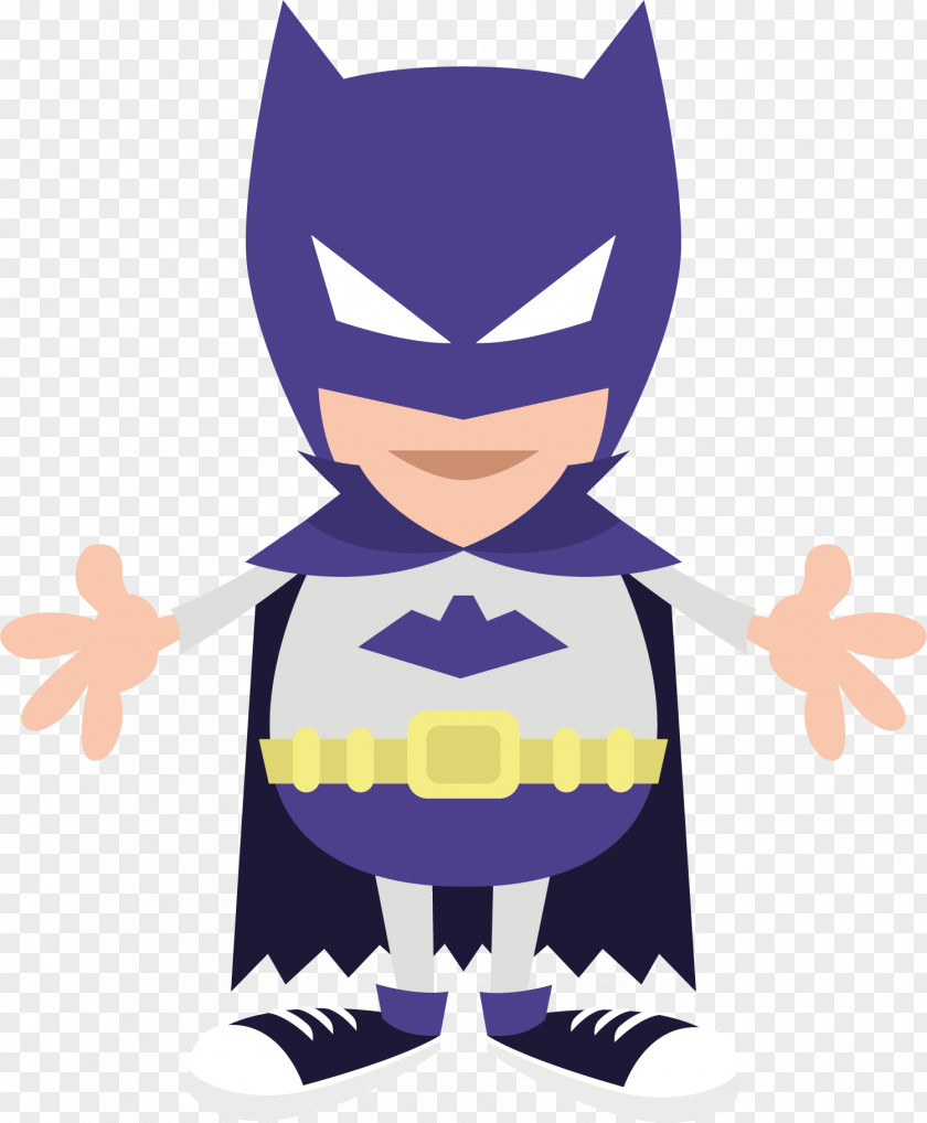 Vector Hand-painted Batman Drawing Illustration PNG