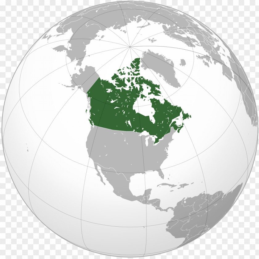 Canada United States Globe British North America Orthographic Projection PNG