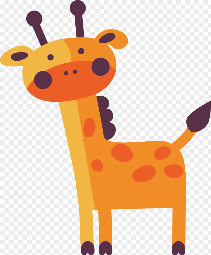 Cute Giraffe Vector Euclidean Clip Art PNG