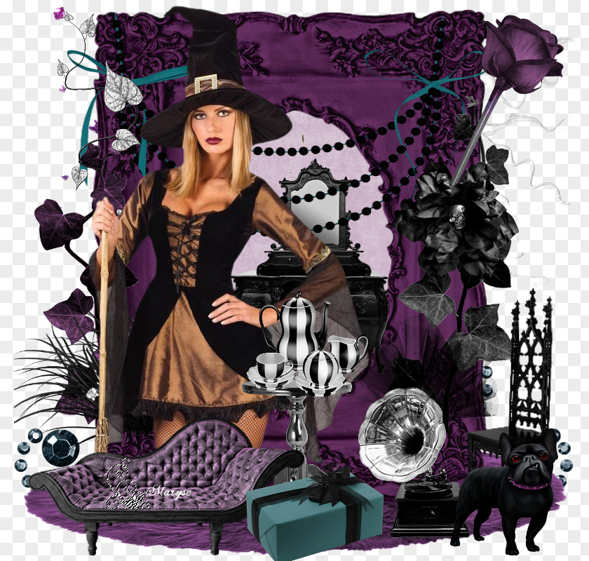 Gotic Witchcraft Costume PNG