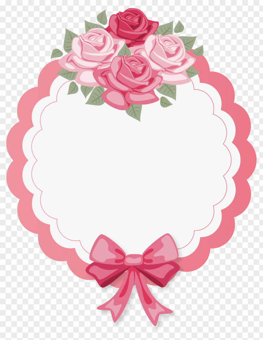 Pink Border Mother's Day Flower Bouquet PNG