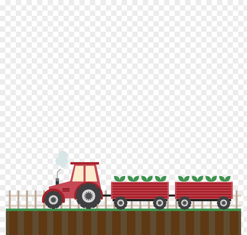 Vector Tractor Agriculture Farmer PNG