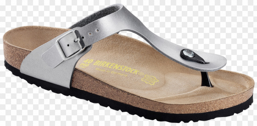 Sandal Birkenstock Shoe Leather Silver PNG