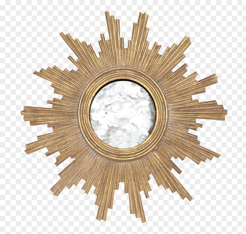 Starburst Gold Mirror Leaf Light Bathroom PNG
