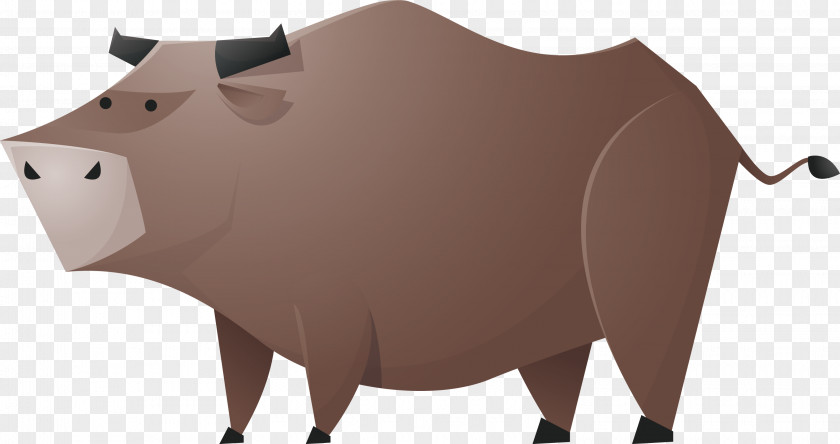 Brown Cow Vector Cattle Ox Calf PNG