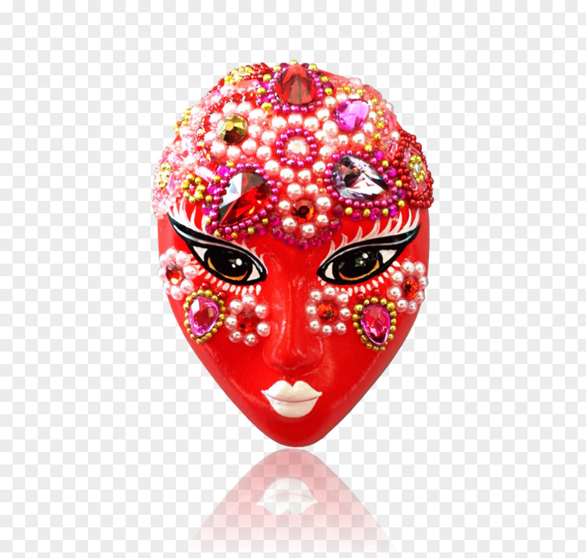 Fertility Goddess Charm Mask Brooch Online Shopping Magenta Sales PNG