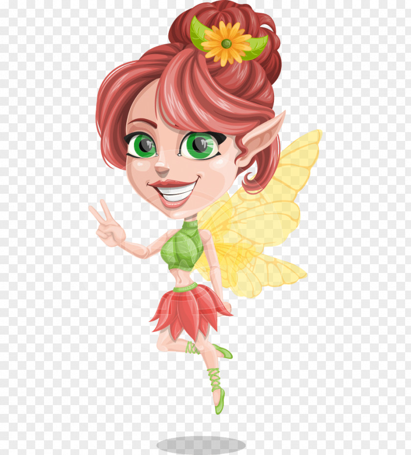 Fairy Floral Design Clip Art Cartoon Character PNG