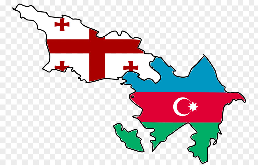 Flag Of Azerbaijan Georgia PNG