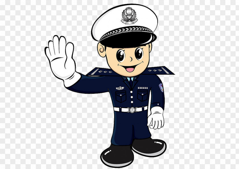 Traffic Police Officer Cartoon PNG