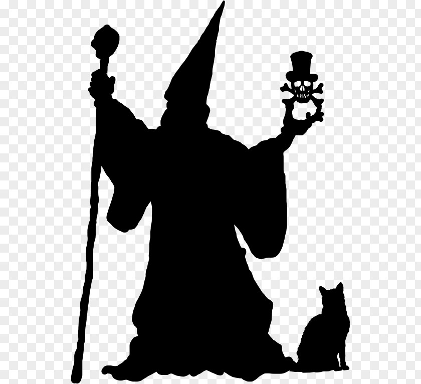 Wizard Silhouette Magician Clip Art PNG