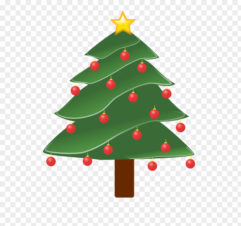 Xmas Art Evergreen Pine Christmas Tree Clip PNG