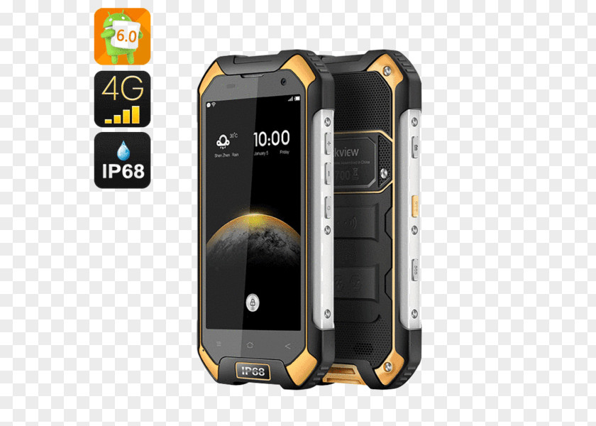 Android IP Code Blackview BV6000s Rugged Computer Smartphone PNG