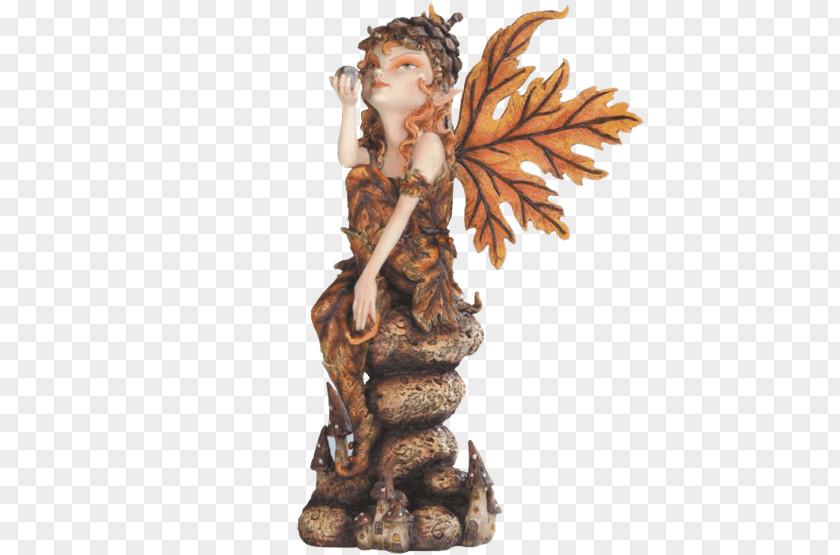Autumn Deep Forest Fairy Sculpture Figurine PNG