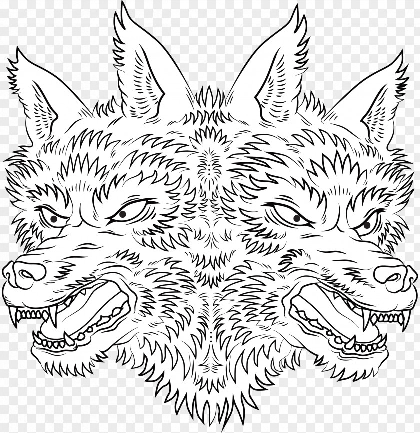 Big Bad Wolf Line Art Drawing /m/02csf Whiskers 0 PNG