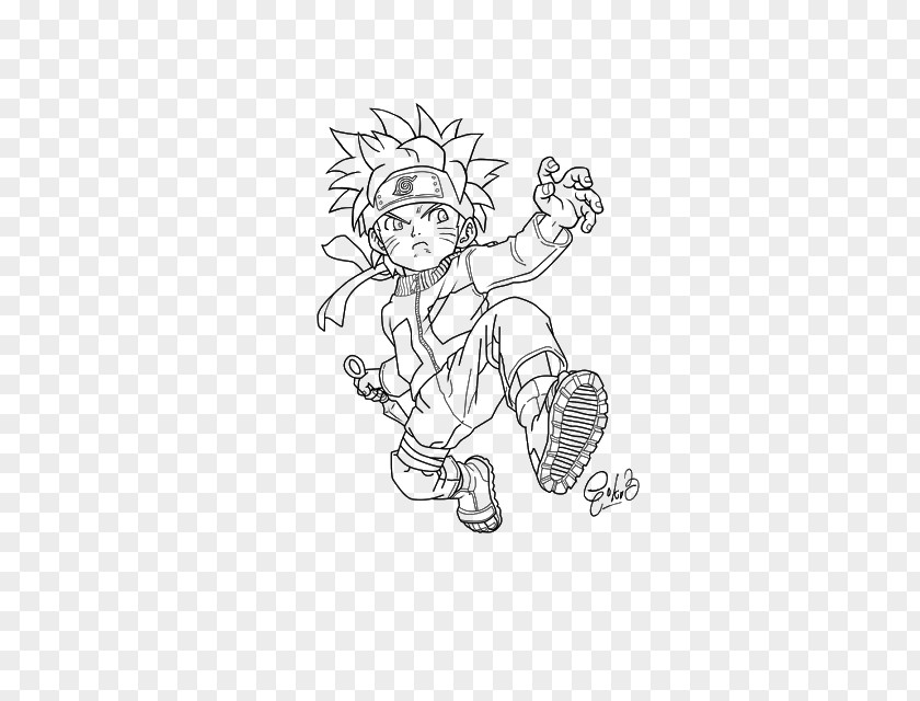 Goku Line Art Drawing Naruto PNG