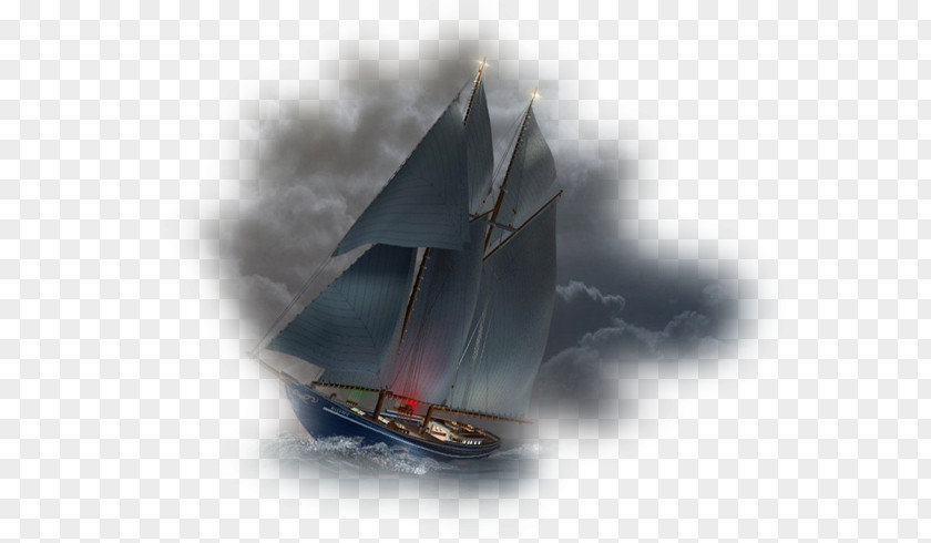 Lug Sail Animaatio Schooner PNG