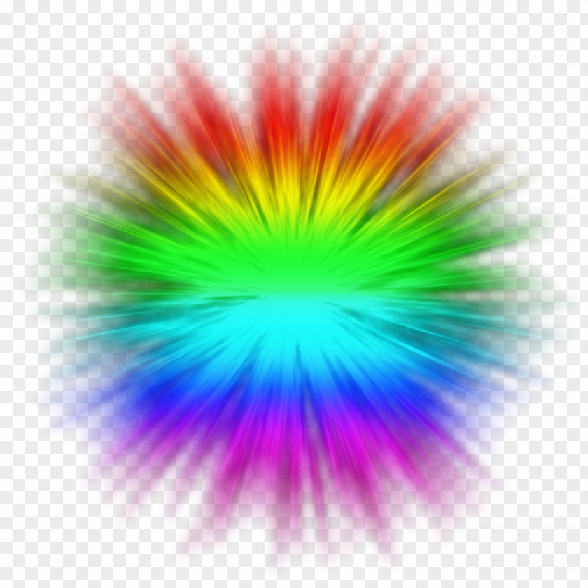 Rainbow Explosion Color PNG