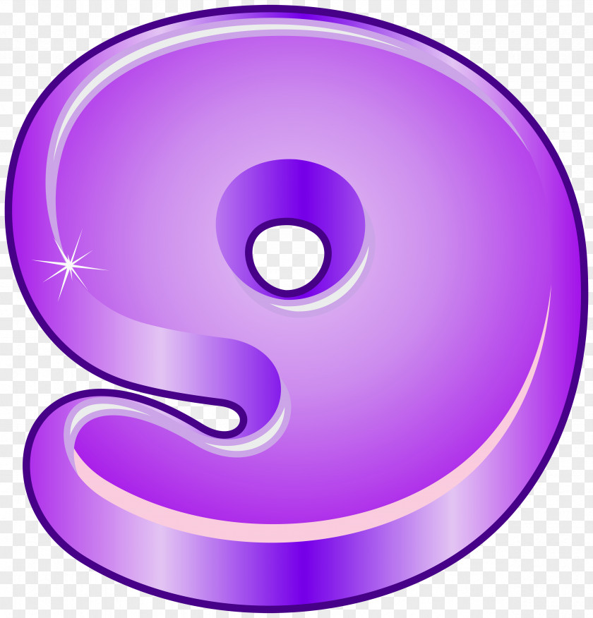 Purple Cartoon Number Nine Clipart Image Clip Art PNG