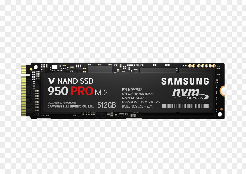 Samsung Mac Book Pro 950 PRO SSD NVM Express M.2 Solid-state Drive PNG