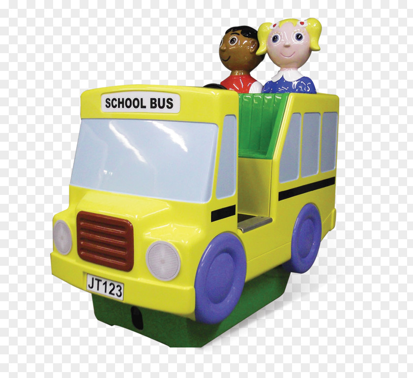 School Bus Kiddie Ride Jolly Roger Car PNG