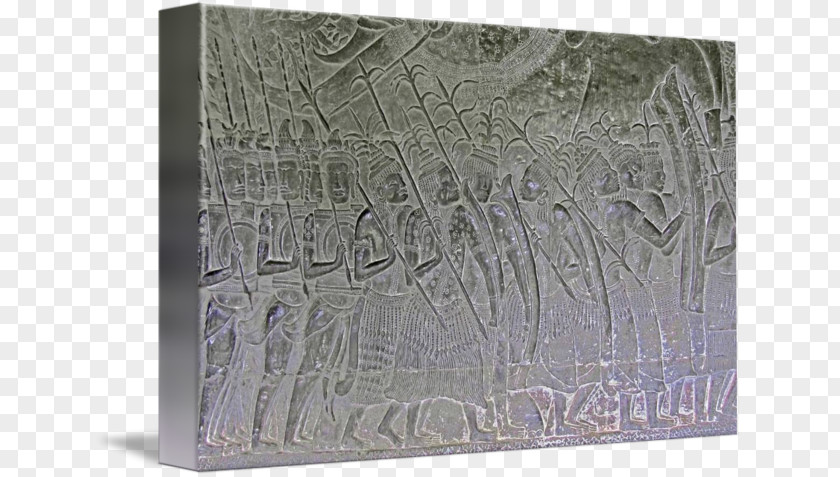 Angkor Wat Stone Carving Commemorative Plaque Stele Memorial PNG