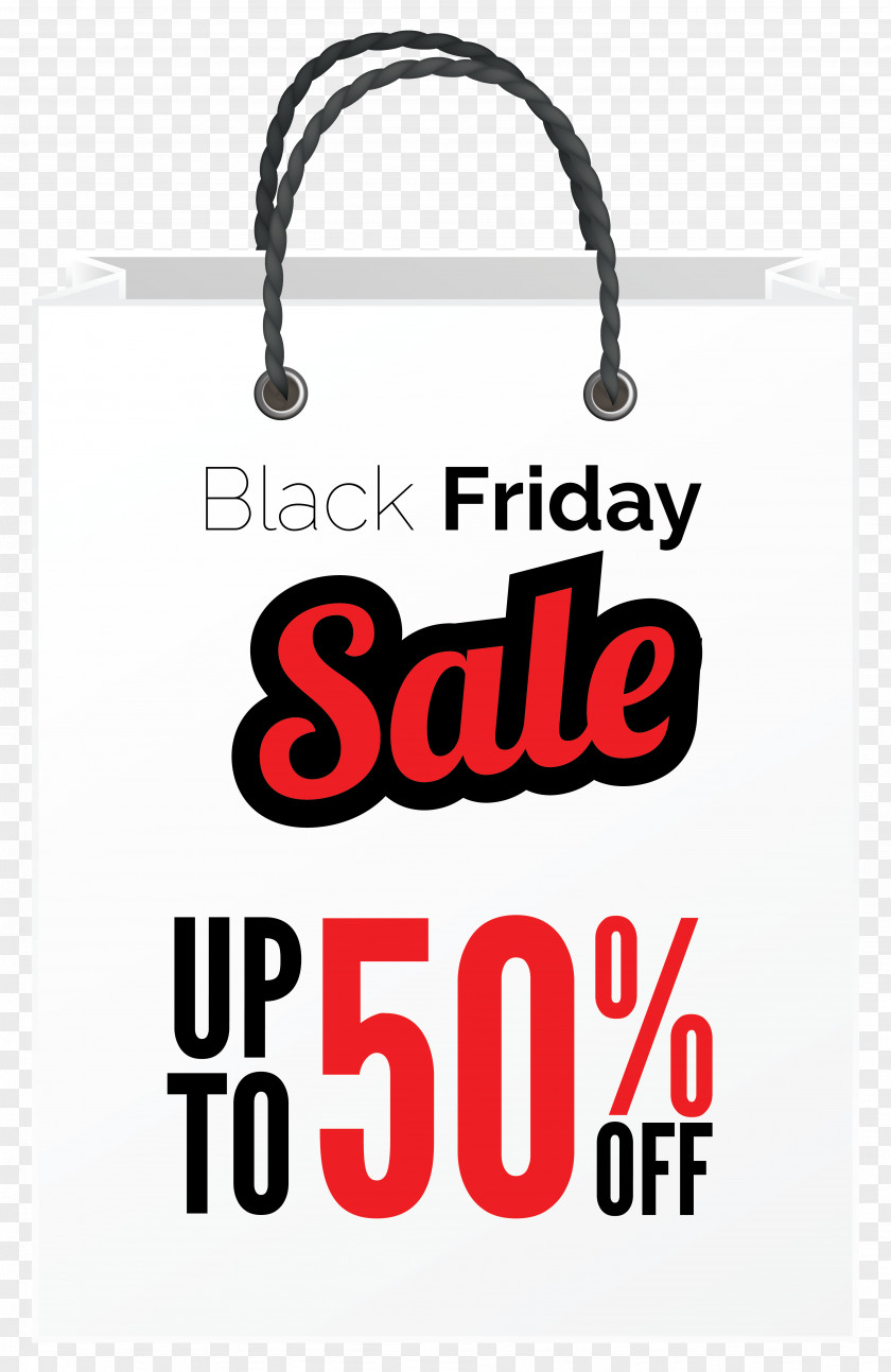 Black Friday Sale White Bag Clipart Image Handbag Clothing Shopping PNG