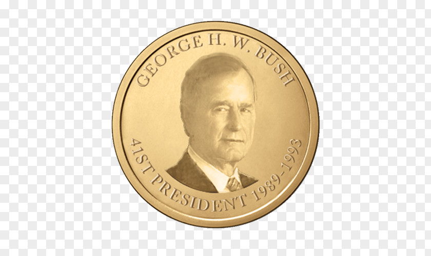 George Bush President Of The United States Commemorative Coin Medal PNG