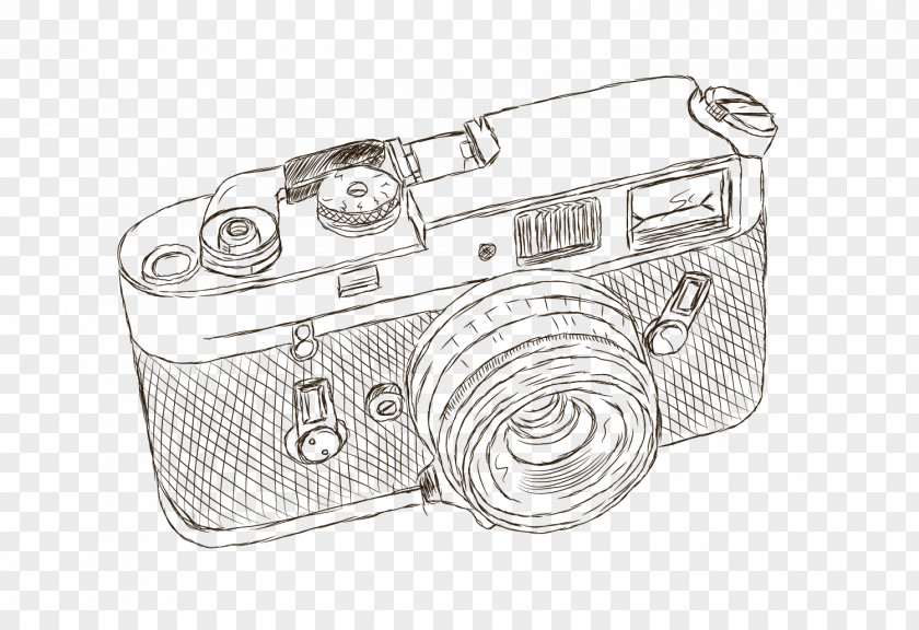 Hand Drawn Digital Camera Sony Alpha 900 Nikon D90 Drawing PNG