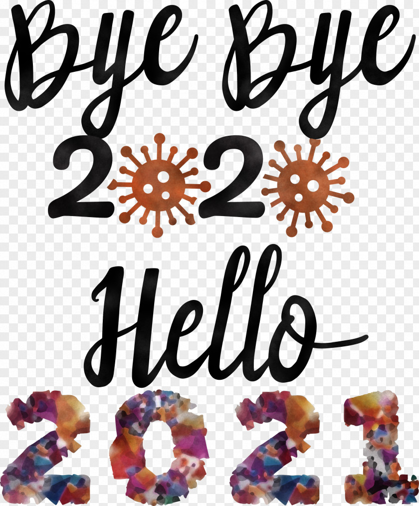 Hello 2021 New Year PNG