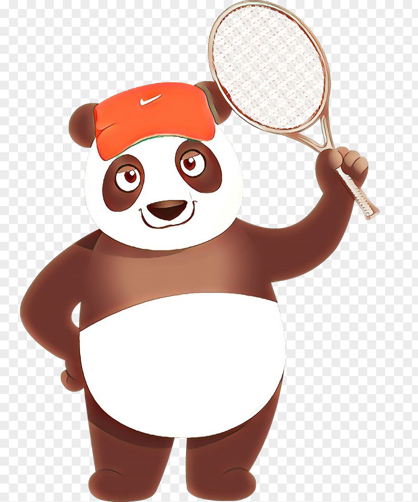 Bear Tennis Racket Cartoon PNG