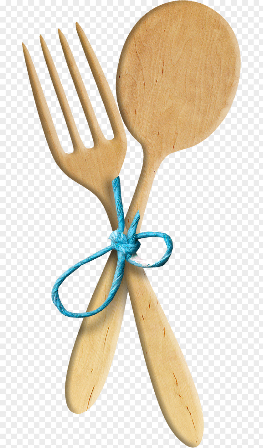 Blue Rope Wooden Spoon Fork Kitchen Clip Art PNG
