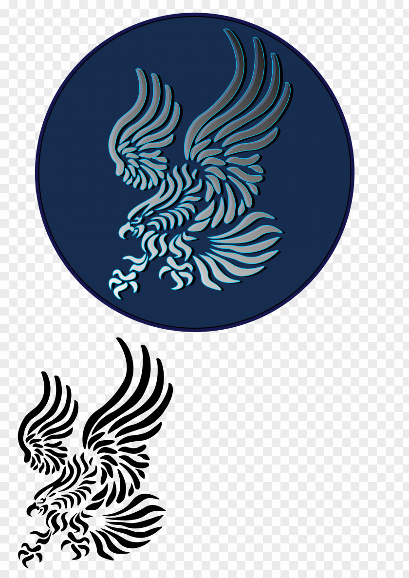 Eagle Horse Cobalt Blue PNG