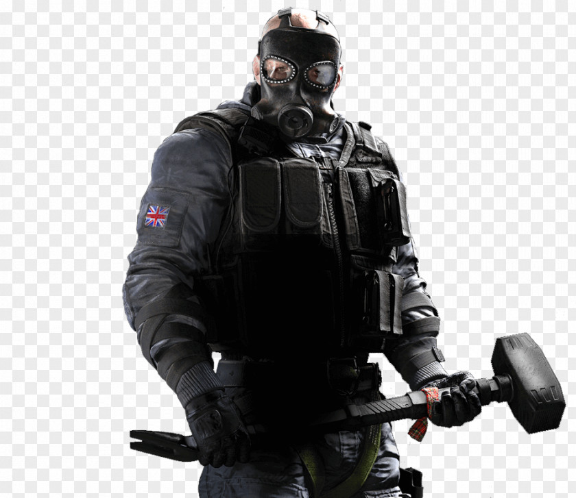 Tom Clancys Rainbow Six Siege Overwatch Video Game Ubisoft PNG game Ubisoft, , character holding sledgehammer clipart PNG