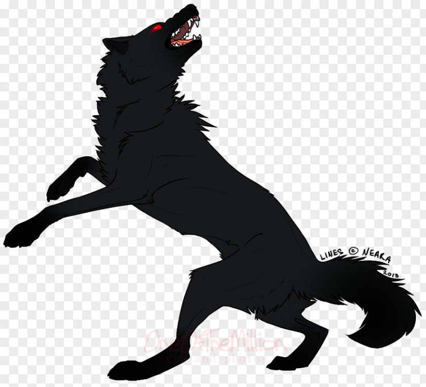 Angry Wolf Dog Horse Silhouette Character PNG