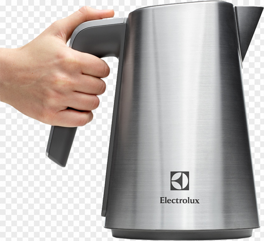 Kettle In Hand Image Electric Electrolux Sweden Tea Heating Element PNG
