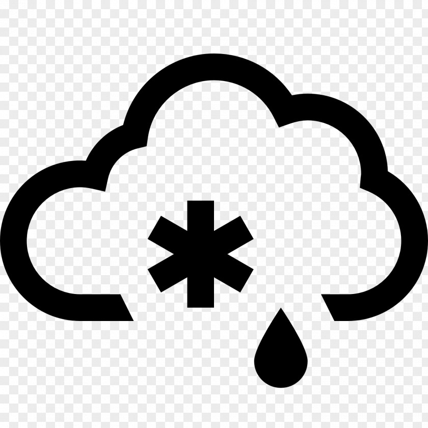 Weather Rain And Snow Mixed Symbol Clip Art PNG